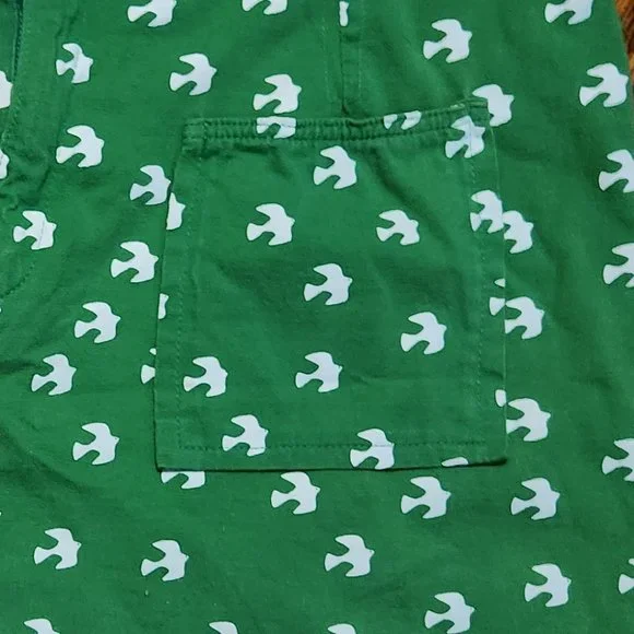 Green printed mini skirt with pockets - Picture 7 of 10